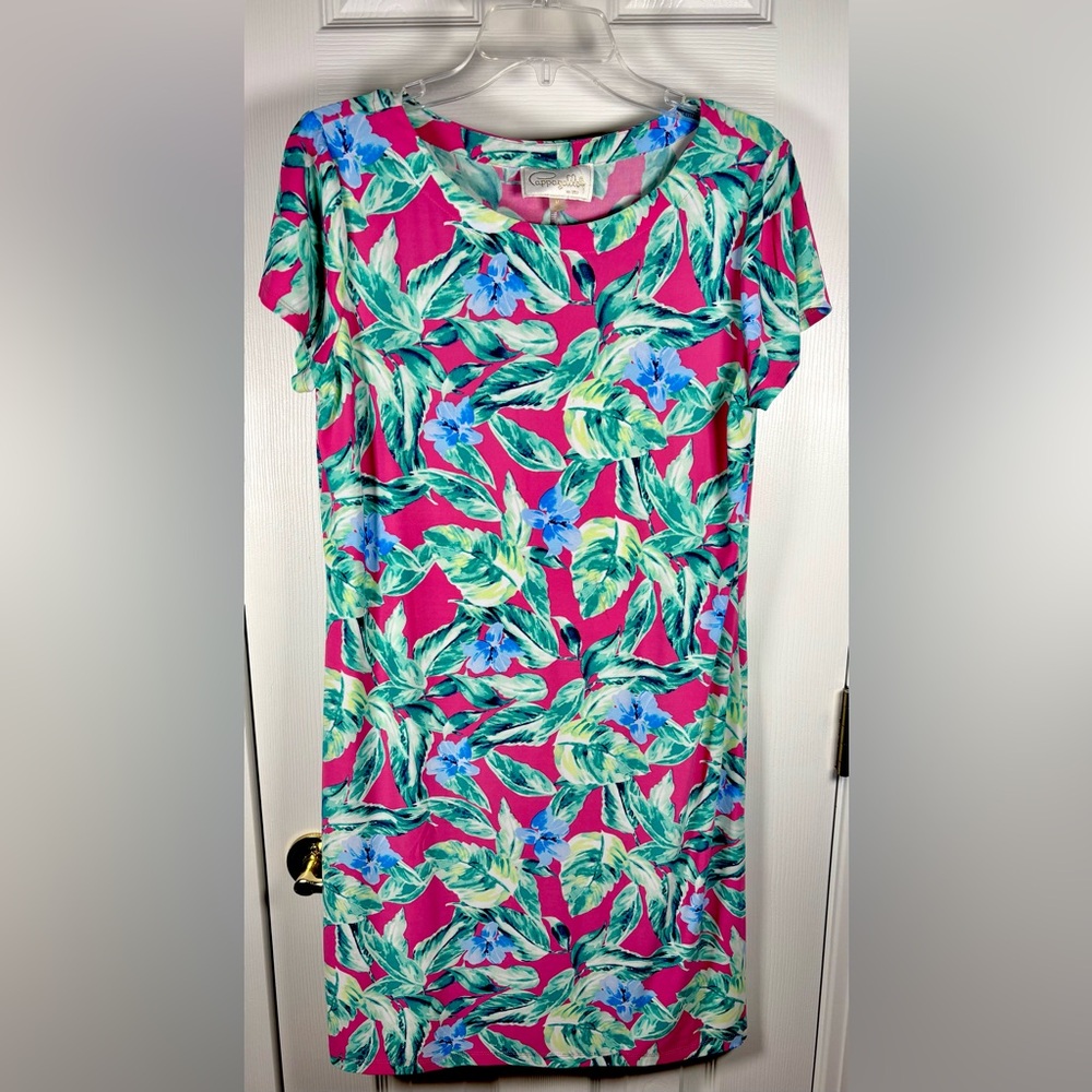 Pappagallo Victoria Island Palm Print Dress Size Medium
